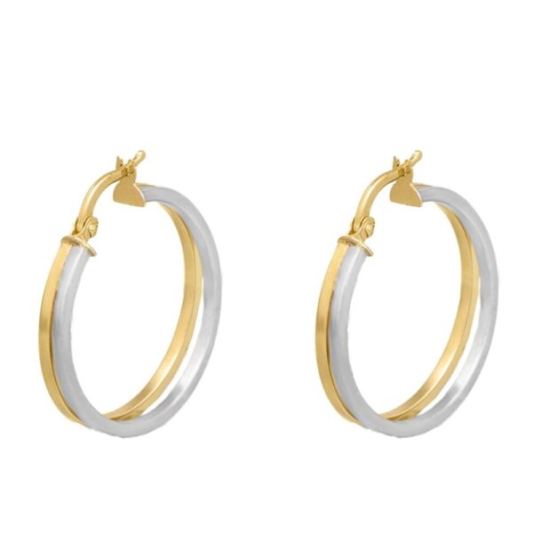 Argolas ouro bicolor